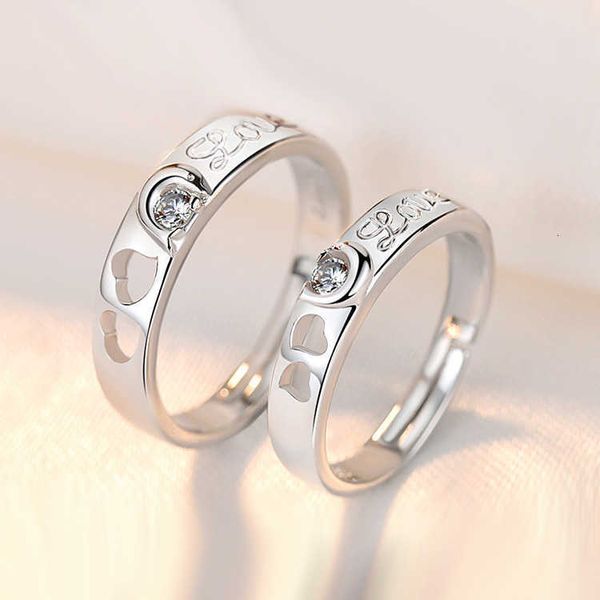 Luxo Bvlgr top jóias acessórios designer mulher Dolphin Love Couple Ring Um par de moderno e personalizado aberto moda simples carta presente do dia dos namorados