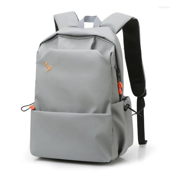 Rucksack Anti-Diebstahl-Laptop Männer einfache Schultaschen wasserdichte PU-Rucksäcke Reisen-Computer-Designer-Tasche Mochila für E149