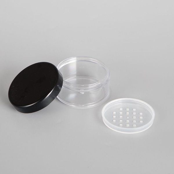 30G 30ML leerer loser Puderbehälter, Kunststoff-Make-up-Glas-Reiseset, 1-Unzen-Kosmetikdosenbehälter mit Siebdeckel Vxoae