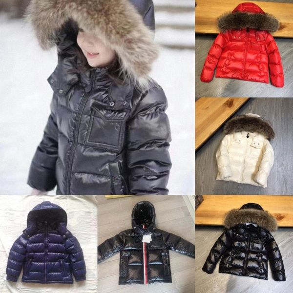 Дети в падении детские дизайнерские зимние куртки для малышей парки мальчики для девочек открыто теплое черное красное ручное пиджак.