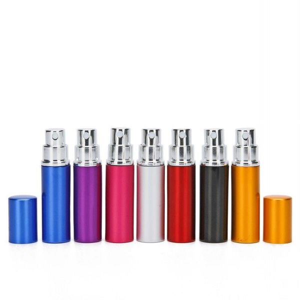 Großhandel Aluminium Fine Mist Facial Flasche schwarz 5ml nachfüllbar Mini -Atomizer Parfümsprayflaschen Wtqcn