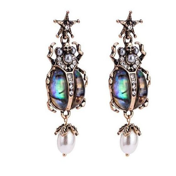 Orecchini Kissme Insetto all'ingrosso Sintetico Orecchini perle perle coltivati ​​per le donne 2023 Halloween Vintage Fashion Jewelry GC2262