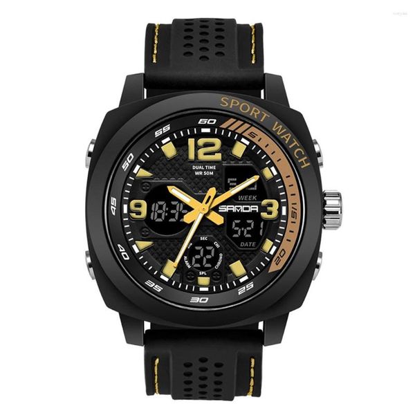 Нарученные часы Men Sport Watch Analog Analog Digital Led Electronic Watches Luxury for Men's