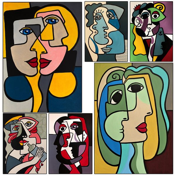 Картины Picasso Abstract Art Классические плакаты и печатные картин