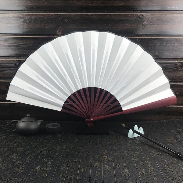 Dekorative Figuren 8/10 -Zoll Klapptuch Handfan chinesischer Stil Holz Bambus Antike Fan Home Kalligraphie Malerei Dekor Pographie