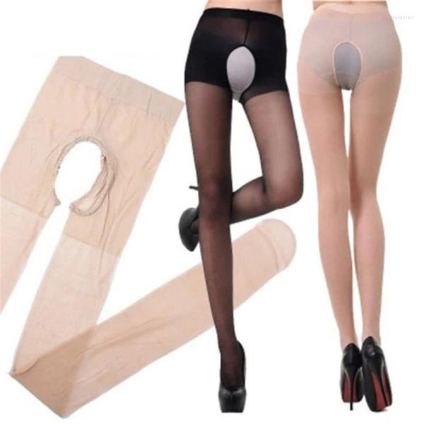 Frauen Socken sexy Dessous -Strümpfe Fitness Open krotchisch krottelfreies Strumpfhosen -Mesh durch die Strumpfhosen für Strumpfwäsche sehen