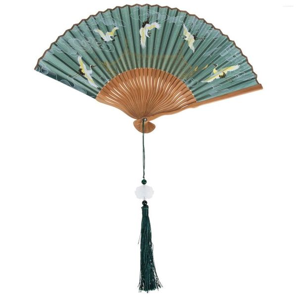 Dekorative Figuren Lüfter Handklapper Fans Handheld Seide Japanisch Chinesische faltbare Vintage -Dekor -Wandtanz großer Oriental Retro