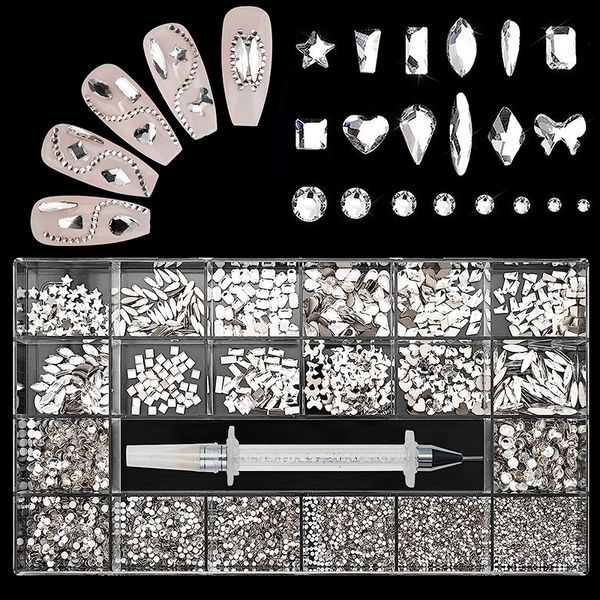 Decorações de arte na unha Kit de pregos de pregos Jóias 3D Partes de luxo Gemas de pedra Crystal S Acessórios de decoração 230816