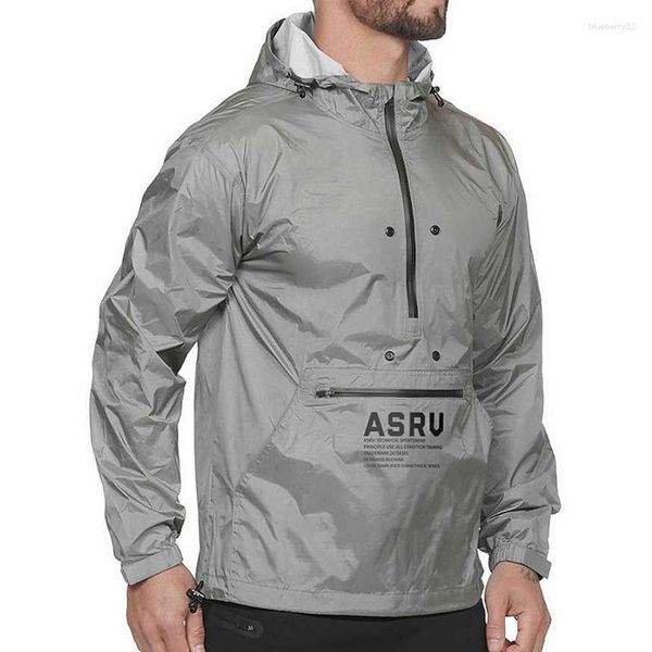 Erkek Ceketler Erkekler Çalışma Ceket Spor Kapüşonlu İlkbahar Sonbahar Açık Gym Jogging Coats Rüzgar kırıcı gündelik