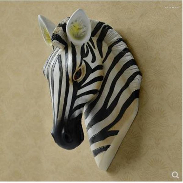 Duvar çıkartmaları dekorasyon el sanatları zebra kafa zürafa fil yaratıcı hayvan heykeli