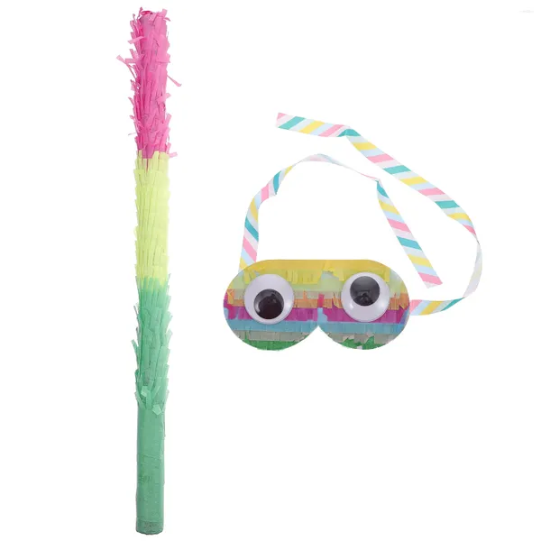 Partygevorzug Pinata Sticks Blindfold Kinder GeburtstagsforsuppliesGrip Pinatas Easy Paper Candy Game Mexikanisches Spielzeug Halloween Fiesta