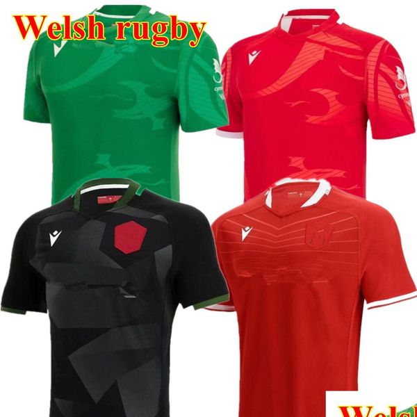 Outfit da yoga 2023 Wales Rugby Jersey National Team Maglie Cymru Sever Versione T-shirt 22 23 Top Gallese Training Jesery Size Drop Deli Dhuwg