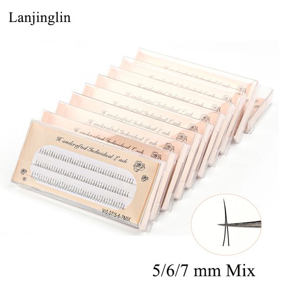 Falsche Wimpern 5100 PCs Großhandel 120 Cluster V Form unter 567 mm unter Augen Wimpern natürlicher Individuum 230816