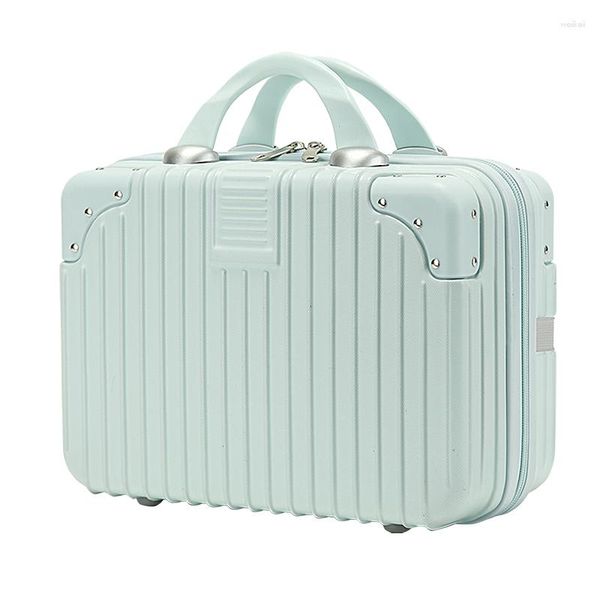 Borse da stoccaggio yy Small Suitcase da 16 pollici Mini bagagli in pelle leggera da donna