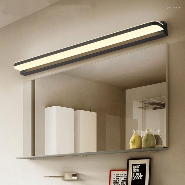 Lampade a parete LED BAGNI Specchio a prova di umidità Luce 9W 12W Fili per soffitto montato per la camera da letto Fissature per campeggio camera da letto