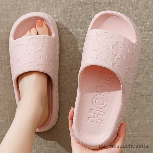 Slipper Summer Home Slippers Женщины мужские платформа не скольжения медведя кошачьи шлепанцы пляж Слиппон Сандалии ванна Внутренняя открытая R230816