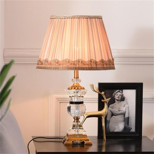 Настольные лампы хрустальная лампа светодиодная стола легкий роскошный творческий современный дизайн