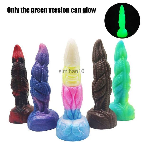 Dildos/dongs fluorescentes Dragão Bad Dragon Dildo Vários Estilos Pênis Alien Monster para Mulher Butt Plug Anal G Spot Masturbador Sexy Dildos Toys sexuais HKD230816