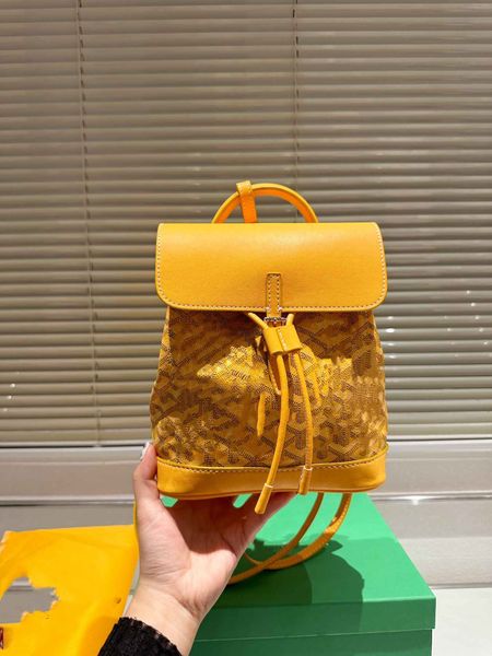 Модный рюкзак женщин рюкзак ретро желтый цвет большой способности женщин сумочка с одним плечом Студент Студент Книжный пакет