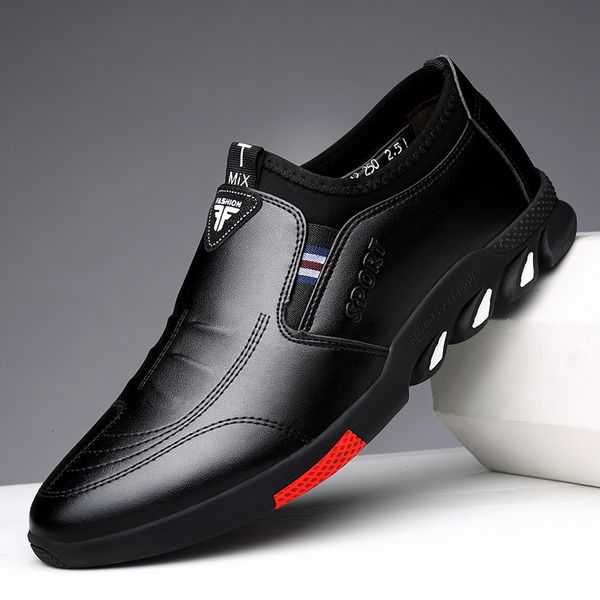 Sapatos de vestido sapatos de couro para homens mola de primavera masculina casual de sola macia não deslizamento de calçados de calçados de correspondência respirável Zapatos 230815