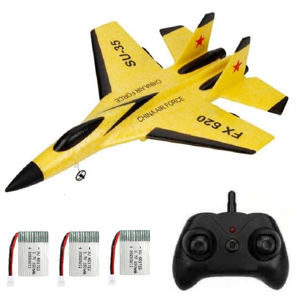 Aeronave Modle 2.4G Su-35 RC RC RC Modelo Glides com controle remoto drone rtf uav infantil infantil de presente brinquedo voador com bateria 230816