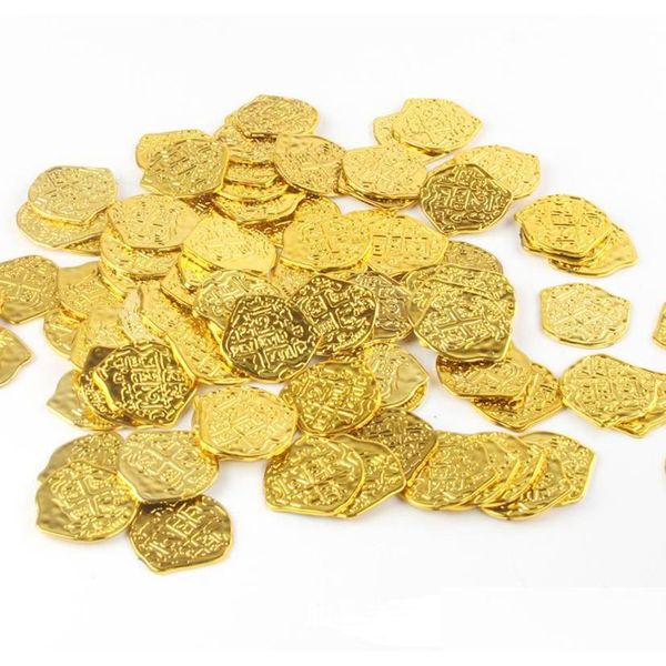 Favor favorita moedas piratas em relevo Halloween tesouro chips de baú para jogos de tabuleiro brinquedos de cosplay adereços dourados de ouro dourado Delive DHCW3