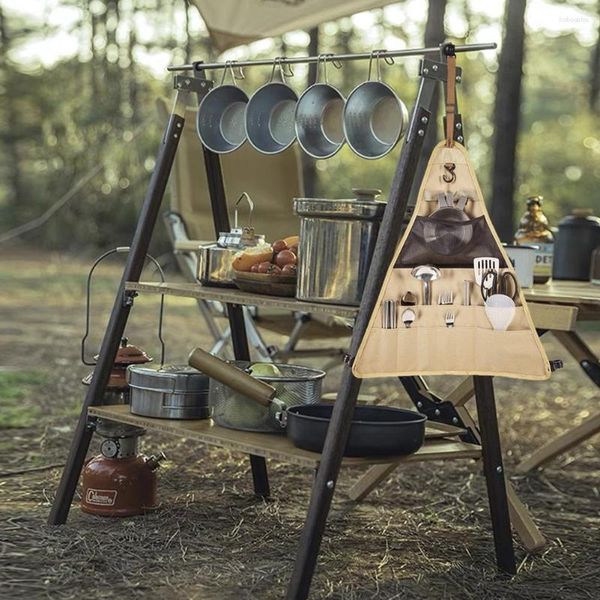 Depolama Çantaları Tripod Çanta 600D Oxford Bez Mutfak Tahminleri Çok Cocket Sofra Takımı Kamp Açık Piknik/Barbekü için Sonlandırma Paketi