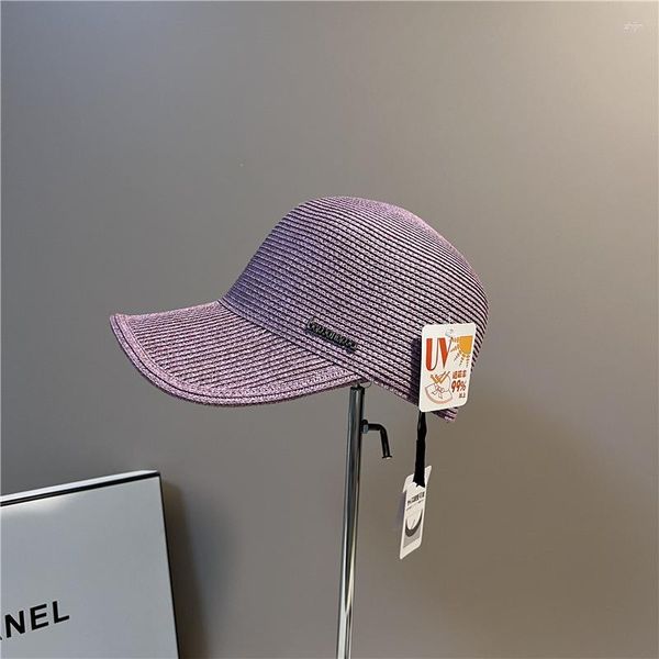 Ball Caps Spring ed estate Paglie di equestre Personalità Elegante Cuggino Dome Ladies Tutta la versione della nicchia di Nicchia Corea viola