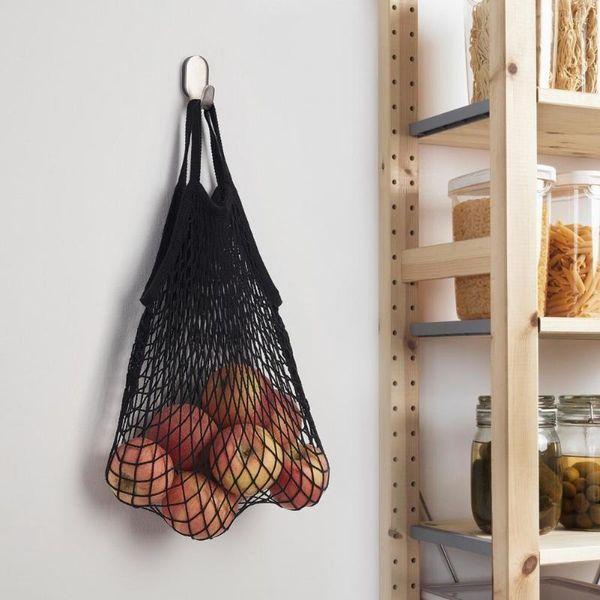 Stume da stoccaggio sacca di drogheria maniglia morbida portatile pieghevole a frutta riutilizzabile in rete vegetale netta tote shopper borsetta