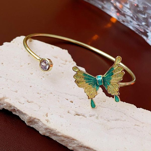 Bangle Kaitin Butterfly fallen lassen Ölzirne für Frauen Mode Armbänder vielseitig viel Handwerk Mädchen Schmuck Schmuck