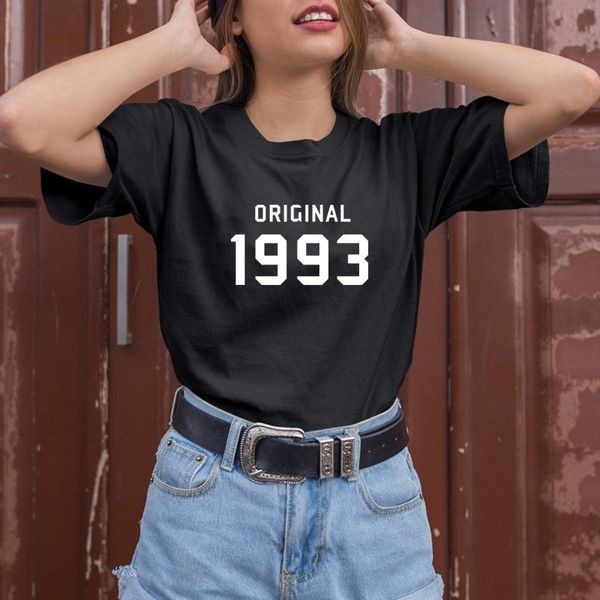 Maglietta da donna originale 1993 stampa femmina maglietta cotone casual maglietta divertente per lady girl top top hipster Tumblr 230815