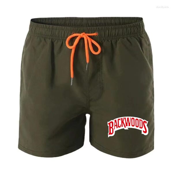 Herren -Shorts Sommer 2023 Brand Beach Hosen Elastische Taille Entspannte lässige Schriftzuge gedruckter kühle Eisseideboden