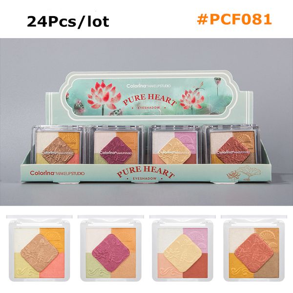 Lidschattengroßhandel 24 pcslot 5 Farben Palette Combo Glitzer Matte Shimmer High Pigment Lidschatten Make -up in Masse 230815