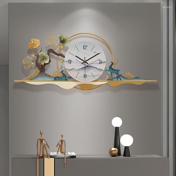Настенные часы домашний декор китайский украшение с часами ресторан кармана кармана смотрит современную простую творческую моду