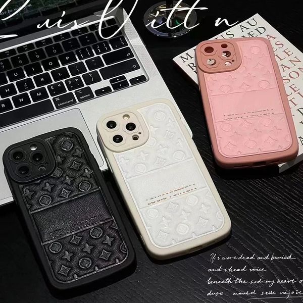 Designer Silicone Telephone Fonecase Fashion Phonecase per iPhone 14 Pro Max 13 12 11 XS XR Luxury Leather Case Women Lettere Cover Shell 238165C