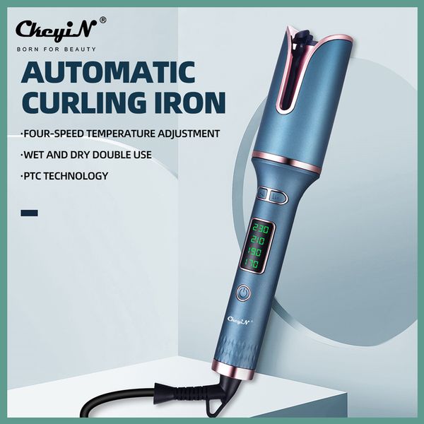 Curling Irons Ckeyin Multi Automatic Hair Garler Iron Iron LCD Ceramic Ruota Waver Magic Wand Styling Strumenti 230815