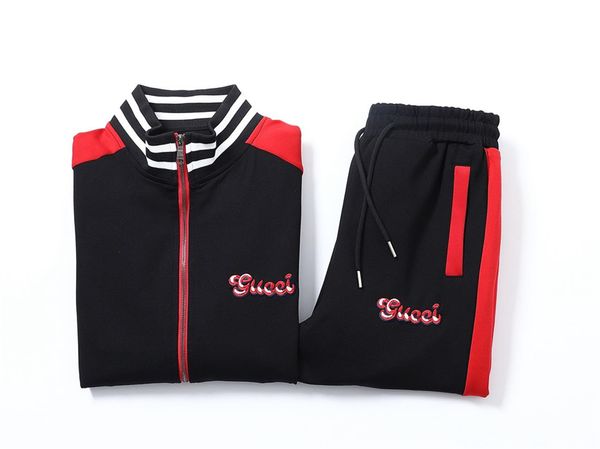 2023 MONS MACHS MODA LEITAS CLÁSSICAS imprimindo duas peças Roupa de traje de pista masculino Suits Sath Sports Sports Men Hoodies Jackets Jogger Sporting Casual Sets#06