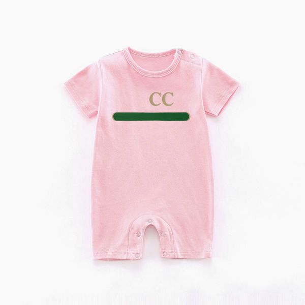 Em estoque recém -nascido macacão bebê meninas e garoto algodão designer de roupas clássicas impressão infantil bebê macacão crianças pijamas