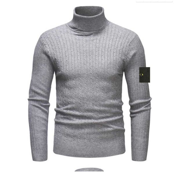 Jaqueta de pedra 2023 Brand tops masculino outono suéter fino