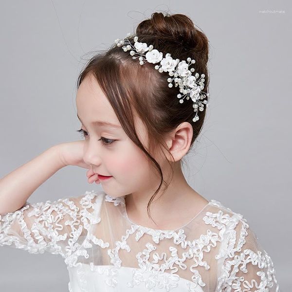 Clip per capelli Chiesa per bambini Ghirlanda Bianco Bianco Bianco Ornamento Princess Girl Girl Lovely Corean Edition Insert Band Cro