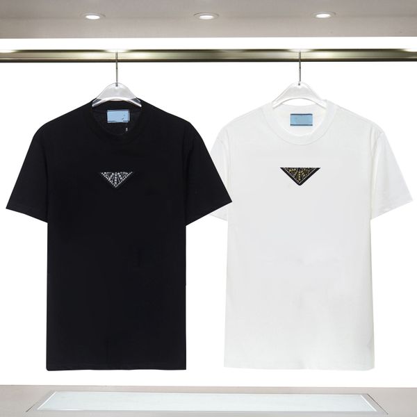 Мужская рубашка дизайнерская футболка дизайнерская рубашка мужская и женская модная футболка 100% хлопковая коротка с коротким рукавом для груди треугольник
