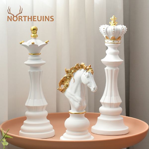 Oggetti decorativi Figurine Northeuins 3 PCSSET RESIN INTERNAZIONALE Figurine Interni moderni Decorazioni d'interni Office Soggiorno Accessori per decorazioni per la casa 230815