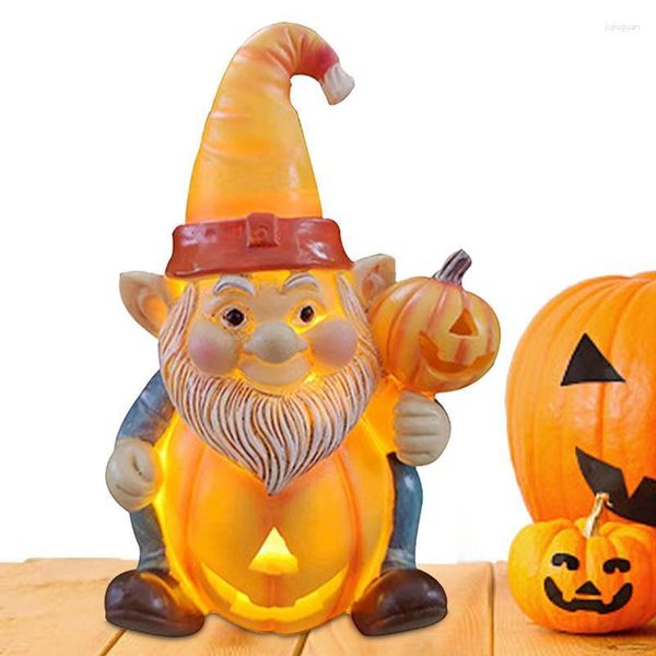 Decorazioni da giardino Halloween statue di zucca tavolo autunno tavolo figurine gnome statue vecchietti in resina per il lavaggio della casa