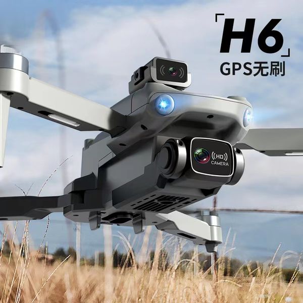 Großhandel H6 pinselloser GPS -Klapper Quadcopter Kids Drone Light Stream Dual Camera Folding Quadcopter Drohne HD -Kamera