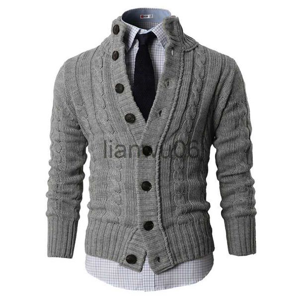 Maglioni maschili affari solidi dolceviti aurtralo top 2023 autunno inverno a maniche lunghe a maglia cardigan abbigliamento da uomo cappotti jumper j230806