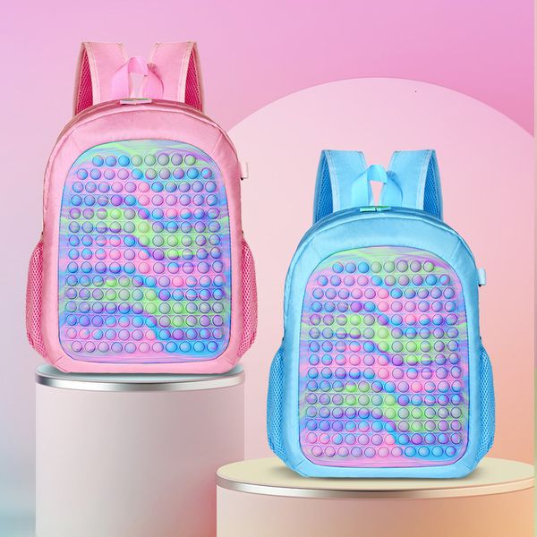 Dekompression Spielzeugschule Rucksack Girls Pop -Rucksack für Mädchen Kinder Zappel Rucksack Tasche Zappelspielzeug zurück in die Schule Rucksack Geschenke für Kinder Teen 230816