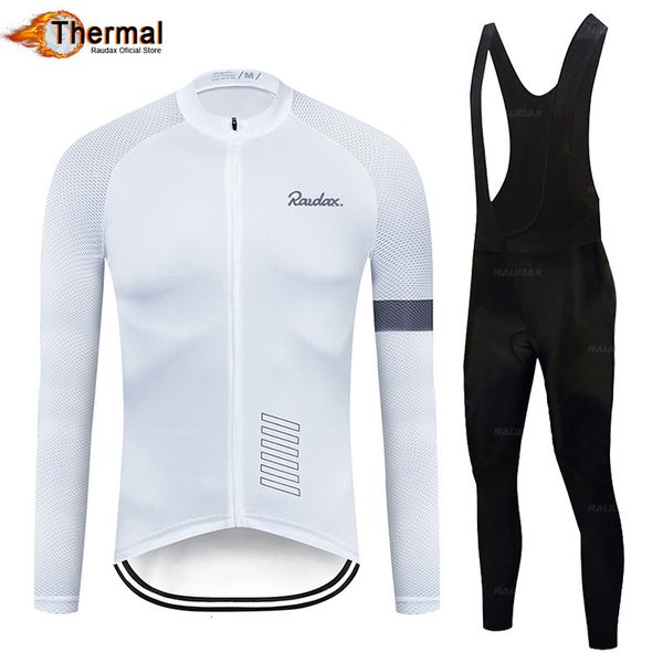 Jersey de ciclismo Sets Raudax Winter Men Cycling Set manga longa de jaquetas térmicas de lã de lã quente Jackets Set Raphaing Bike Ropa Ciclismo Offroad Coat 230815