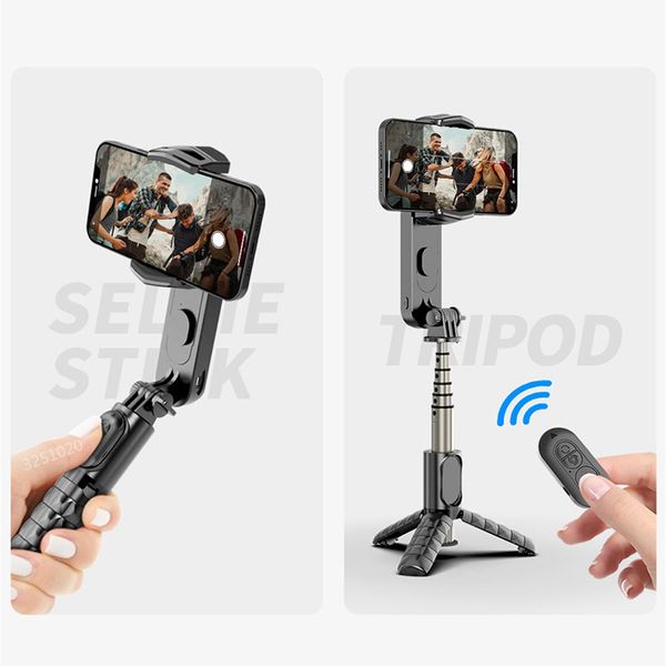 Monopodi selfie fgclsy bluetooth stick mini stabilizzatore gimbal portatile portatile con ripieno di stabilizzazione dell'otturatore remoto