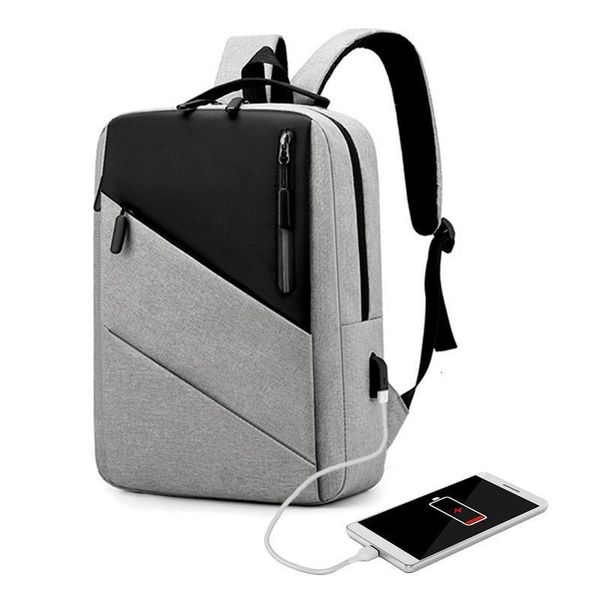 Paniers Bags Laptop Backpack Anti -Roubo Saco da Escola College School Comercial Comercial Combate com USB Porta 230815