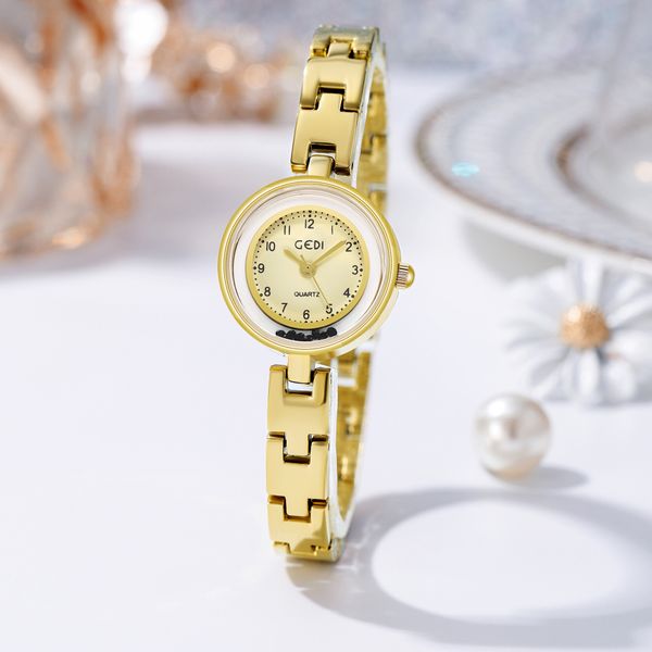Женские часы высококачественные роскошные водонепроницаемые кварцевые батареи повседневные 23-мм водонепроницаемые часы
